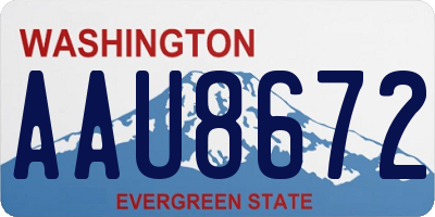 WA license plate AAU8672