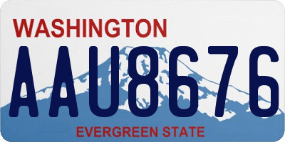 WA license plate AAU8676