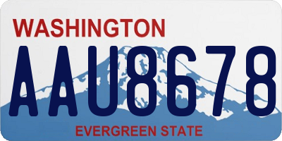 WA license plate AAU8678