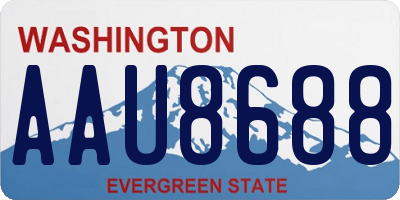 WA license plate AAU8688