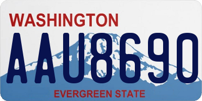WA license plate AAU8690