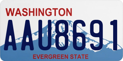 WA license plate AAU8691