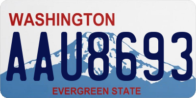 WA license plate AAU8693