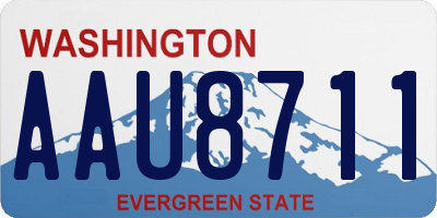 WA license plate AAU8711
