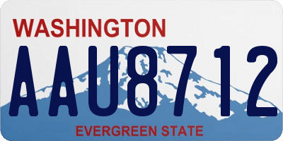 WA license plate AAU8712