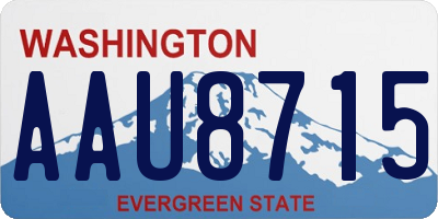 WA license plate AAU8715