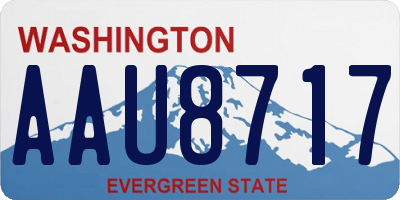 WA license plate AAU8717