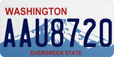 WA license plate AAU8720