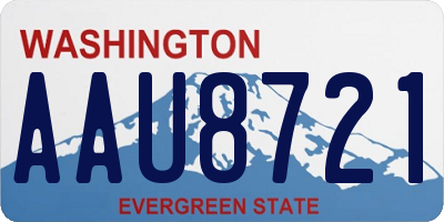 WA license plate AAU8721