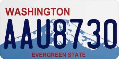 WA license plate AAU8730