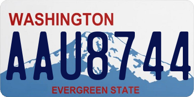 WA license plate AAU8744