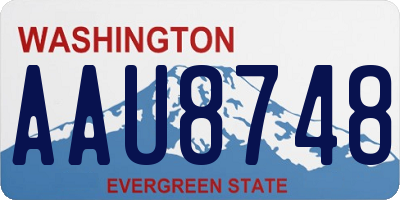 WA license plate AAU8748