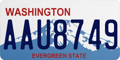 WA license plate AAU8749