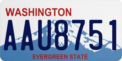WA license plate AAU8751