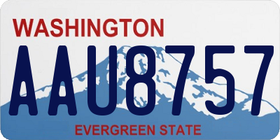 WA license plate AAU8757
