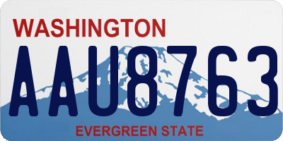 WA license plate AAU8763