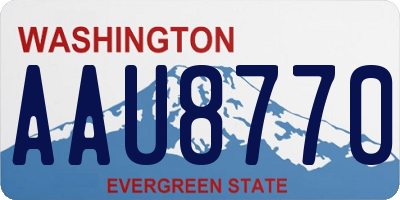 WA license plate AAU8770