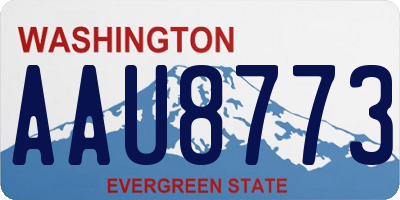 WA license plate AAU8773