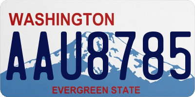 WA license plate AAU8785