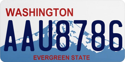 WA license plate AAU8786