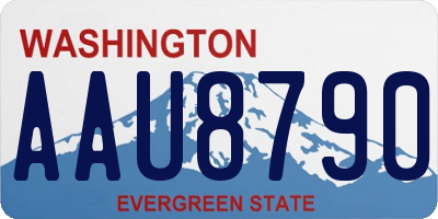 WA license plate AAU8790