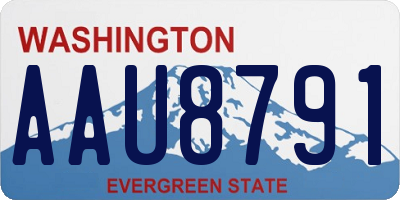 WA license plate AAU8791