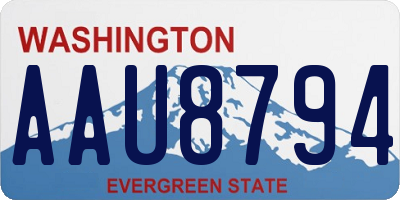 WA license plate AAU8794