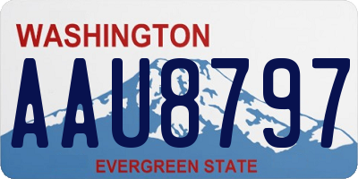 WA license plate AAU8797