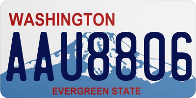 WA license plate AAU8806