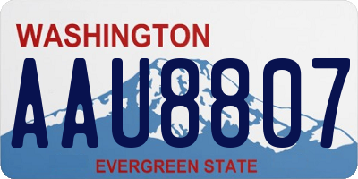 WA license plate AAU8807