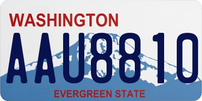 WA license plate AAU8810