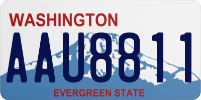 WA license plate AAU8811
