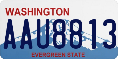 WA license plate AAU8813