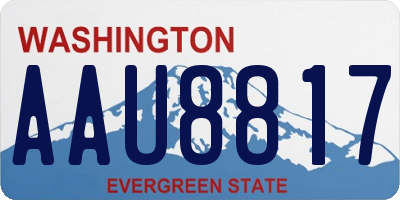 WA license plate AAU8817