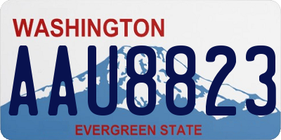 WA license plate AAU8823