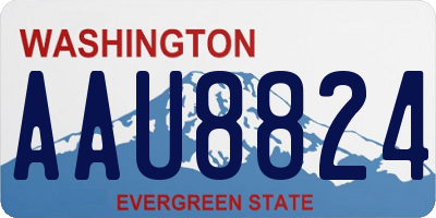 WA license plate AAU8824