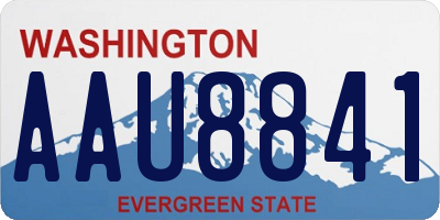 WA license plate AAU8841