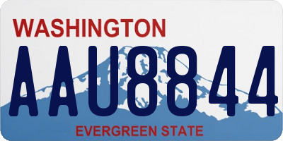 WA license plate AAU8844