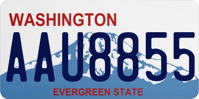 WA license plate AAU8855