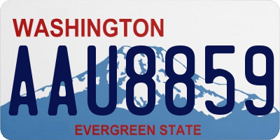 WA license plate AAU8859