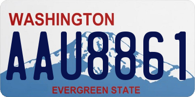 WA license plate AAU8861