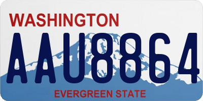 WA license plate AAU8864