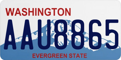 WA license plate AAU8865