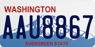 WA license plate AAU8867
