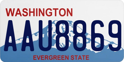WA license plate AAU8869