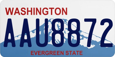 WA license plate AAU8872