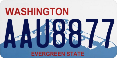 WA license plate AAU8877