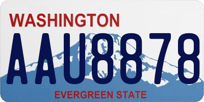 WA license plate AAU8878