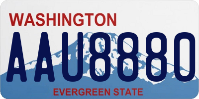 WA license plate AAU8880