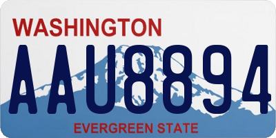 WA license plate AAU8894